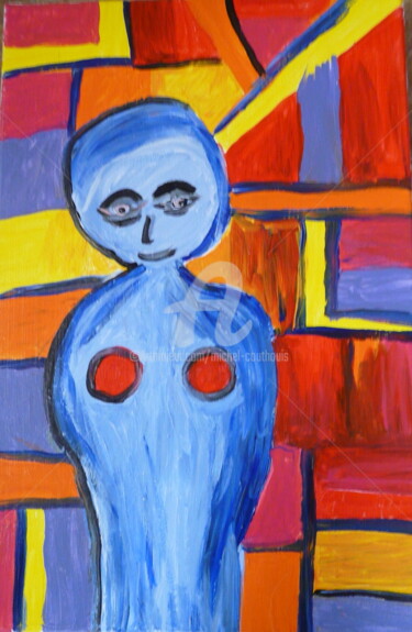 Картина под названием "La féte" - Tomy, Подлинное произведение искусства, Акрил Установлен на Деревянная рама для носилок