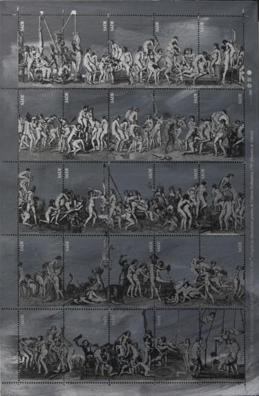 Incisioni, stampe intitolato "Fête Sadienne #23" da Hosszu, Opera d'arte originale, Serigrafia