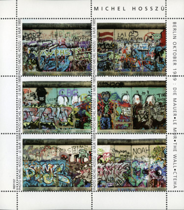 Prenten & gravures getiteld "Mur de berlin (x6)…" door Hosszu, Origineel Kunstwerk, Lithografie