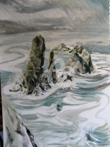 Painting titled "Aiguilles de Port-…" by Michel Lacroix, Original Artwork, Oil