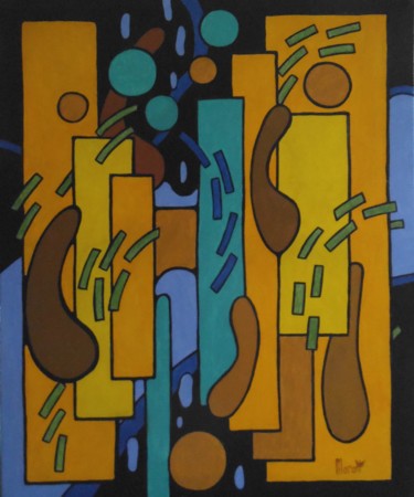 Картина под названием "Boomerang" - Michel Marant, Подлинное произведение искусства, Акрил