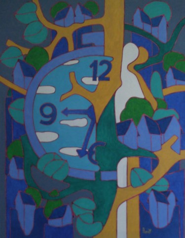 Pintura intitulada "A un quart d'heure…" por Michel Marant, Obras de arte originais, Acrílico