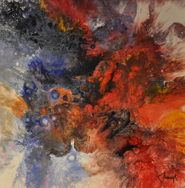 제목이 "Rêve astral"인 미술작품 Michel Maszczyk로, 원작, 아크릴 나무 들것 프레임에 장착됨