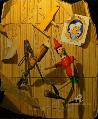 Картина под названием "Rêve d'enfant" - Michel Millet, Подлинное произведение искусства, Масло Установлен на Деревянная рама…