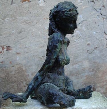 Sculpture titled "ANNIE C - (profil D)" by Michel Moskovtchenko, Original Artwork, Metals