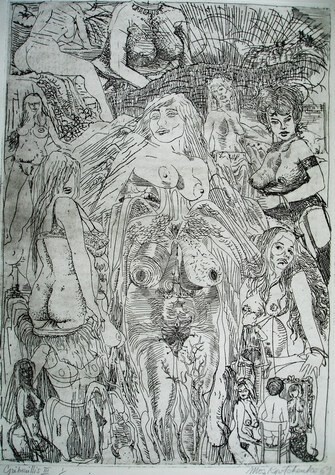 Zeichnungen mit dem Titel "HOMMAGE A LA REVUE…" von Michel Moskovtchenko, Original-Kunstwerk, Andere