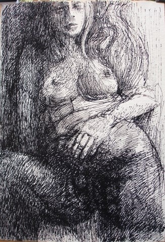 Drawing titled "BIEN ETRE" by Michel Moskovtchenko, Original Artwork, Other