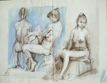 Disegno intitolato "1989 MODELE A LACOS…" da Michel Moskovtchenko, Opera d'arte originale, Altro