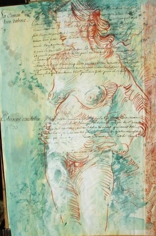 Disegno intitolato "ANNIE LA GRANDE SUR…" da Michel Moskovtchenko, Opera d'arte originale, Altro