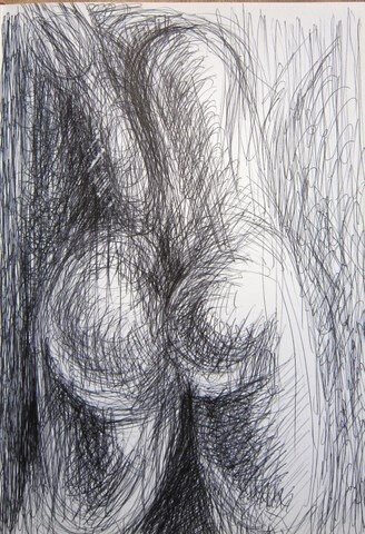 Disegno intitolato "ANATOMIE  DOS FEMIN…" da Michel Moskovtchenko, Opera d'arte originale, Altro