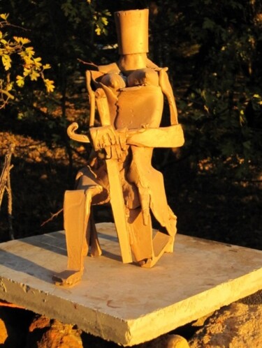 Sculpture titled "LA JEANNE" by Michel Moskovtchenko, Original Artwork, Metals