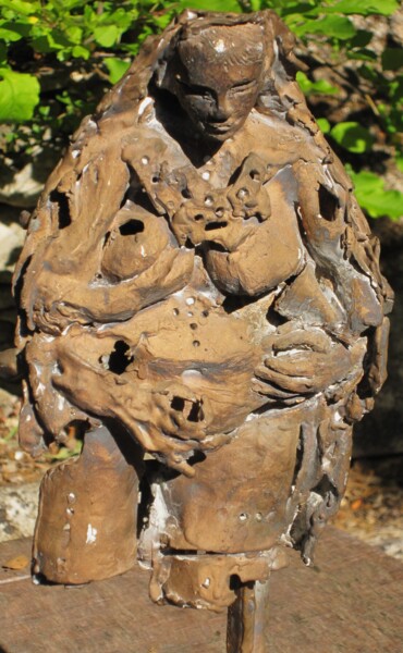 Sculpture intitulée "PLEUREUSE II" par Michel Moskovtchenko, Œuvre d'art originale, Métaux