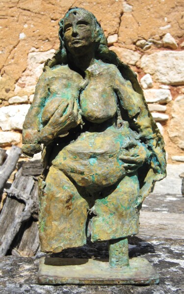 Sculpture titled "1991 PLEUREUSE I" by Michel Moskovtchenko, Original Artwork, Metals