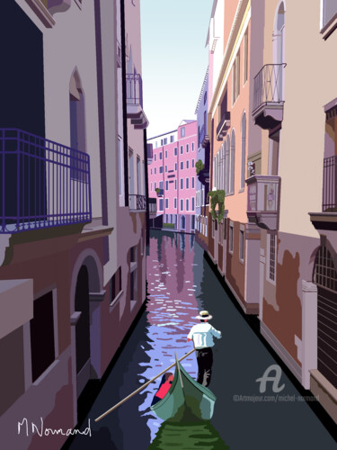 Цифровое искусство под названием "2020-05-17 Venise" - Michel Normand, Подлинное произведение искусства, Цифровая живопись