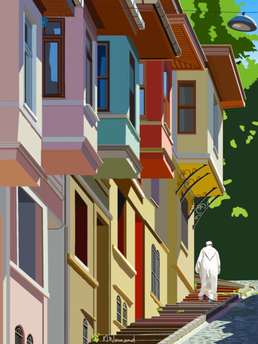 Arte digital titulada "2020-10-25  Istanbu…" por Michel Normand, Obra de arte original, Pintura Digital