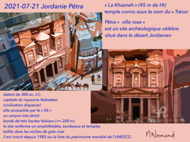 Arts numériques intitulée "2021-07-22 Pétra" par Michel Normand, Œuvre d'art originale, Peinture numérique