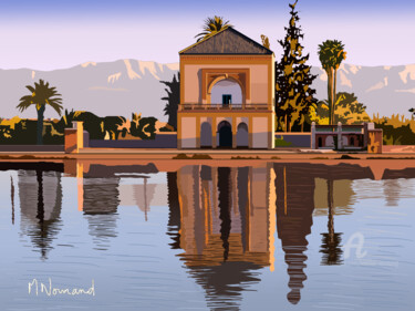 Arts numériques intitulée "2022-12-18 Marrakec…" par Michel Normand, Œuvre d'art originale, Peinture numérique Monté sur art…