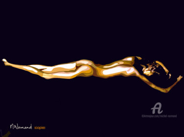 Digital Arts titled "Goldfinger" by Michel Normand, Original Artwork, Digital Painting