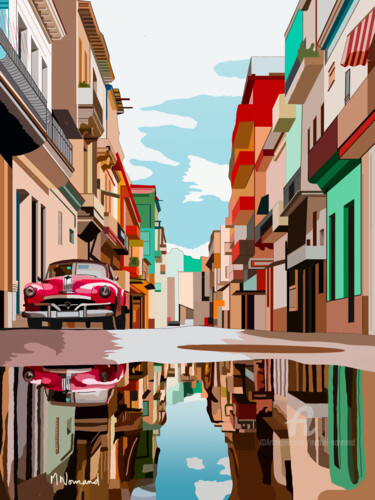 Digital Arts titled "2024-07-09 Cuba La…" by Michel Normand, Original Artwork, Digital Painting