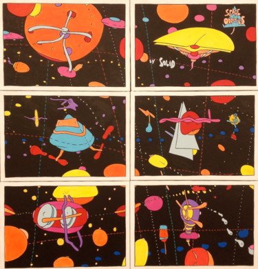 Peinture intitulée "Space Oddities" par Solid', Œuvre d'art originale, Acrylique