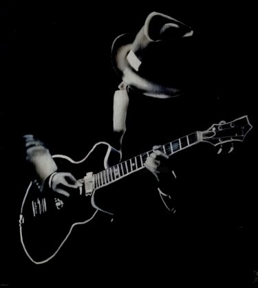 Pintura titulada "Guitariste" por Michel Ruelle (Aéro), Obra de arte original, Acrílico Montado en Bastidor de camilla de ma…