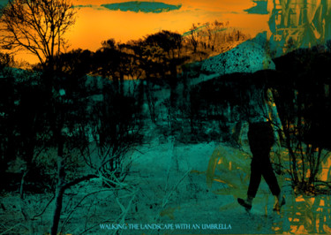 Arte digitale intitolato "walking the landsca…" da Michel Tabanou, Opera d'arte originale, Pittura digitale