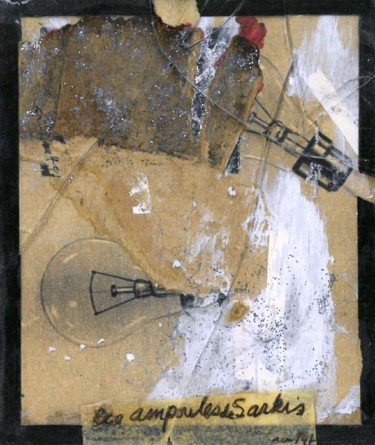 Painting titled "les ampoules de SAR…" by Michel Tabanou, Original Artwork, Acrylic