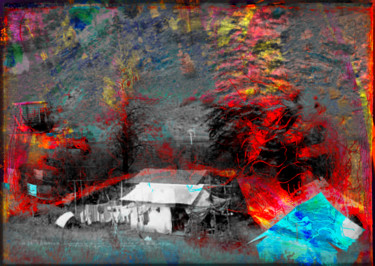 Digitale Kunst mit dem Titel "colored mountain la…" von Michel Tabanou, Original-Kunstwerk, Digitale Malerei
