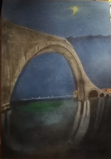 "Ponte della Maddale…" başlıklı Resim Michela Brunini tarafından, Orijinal sanat, Tebeşir