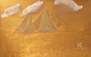 Pintura intitulada "A Golden Glow" por Michela Curtis, Obras de arte originais, Acrílico