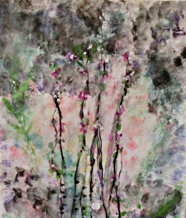 Schilderij getiteld "The Vine" door Michela Curtis, Origineel Kunstwerk, Aquarel