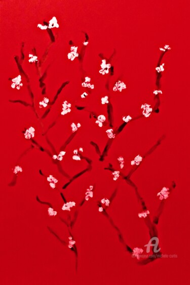 "Apple Blossoms" başlıklı Tablo Michela Curtis tarafından, Orijinal sanat, Petrol