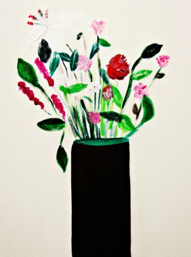 Pintura titulada "Flowers For The Bea…" por Michela Curtis, Obra de arte original, Oleo