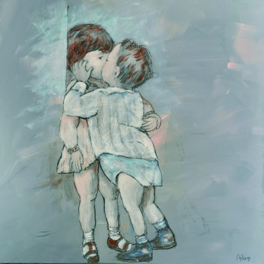 Peinture intitulée "Les Amoureux" par Michel Adam, Œuvre d'art originale, Acrylique