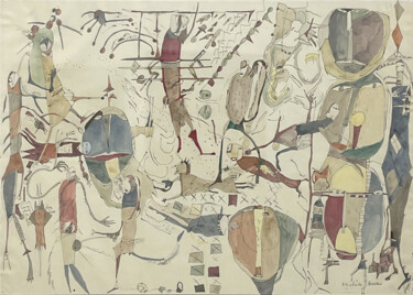 Malarstwo zatytułowany „choré drôle” autorstwa Michèle Burles, Oryginalna praca, Akwarela