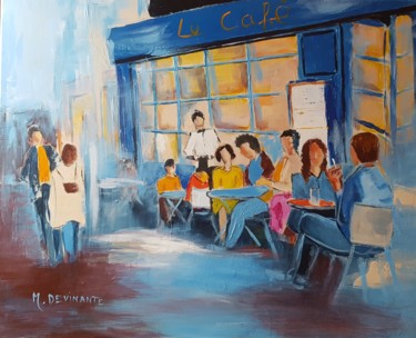 Pittura intitolato "LE CAFE" da Michele Devinante, Opera d'arte originale, Acrilico