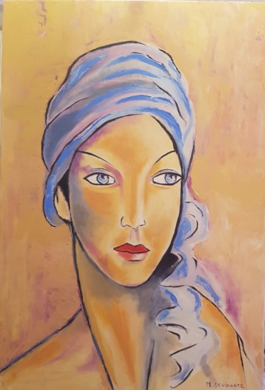 Painting titled "" Féminité "" by Michele Devinante, Original Artwork, Oil