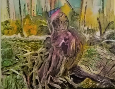 Картина под названием "CREPUSCULE" - Michele Glaize, Подлинное произведение искусства, Акрил
