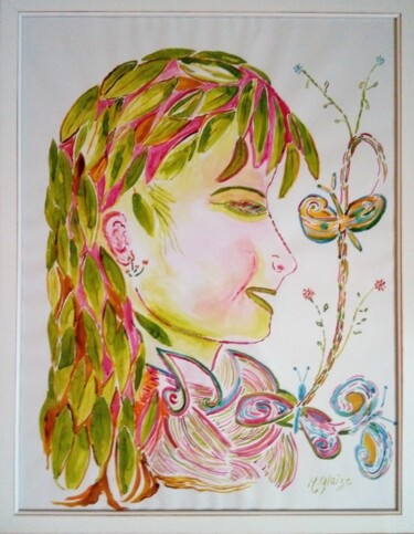 제목이 "ARRIVEE DU PRINTEMPS"인 미술작품 Michele Glaize로, 원작, 잉크