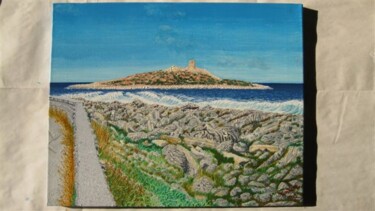 Painting titled "Isola delle Femmine…" by Michele Montalto, Original Artwork, Oil