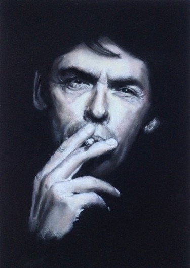 Dibujo titulada "Brel" por Michèle Rais, Obra de arte original, Pastel