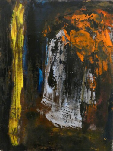Painting titled "abstraction 5" by Michèle Van Goethem Villain (MiVaGo), Original Artwork, Oil