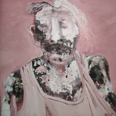 Malerei mit dem Titel "La Vie en rose 1212…" von Michèle Vaucelle, Original-Kunstwerk, Öl