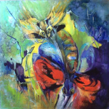 Картина под названием "L’abeille Tueuse" - Michèle Padoy, Подлинное произведение искусства, Акрил