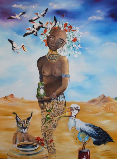 Malerei mit dem Titel "Africa.jpg" von Michele Sevilla, Original-Kunstwerk, Öl