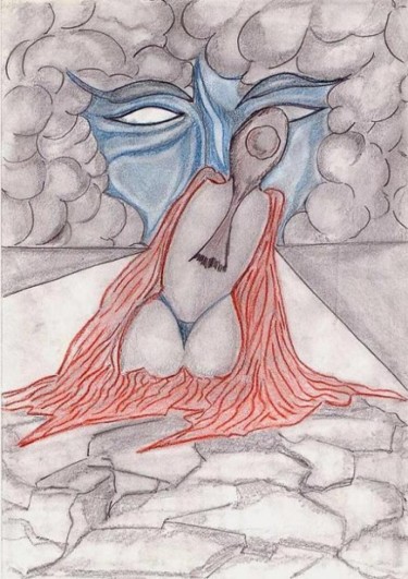 Peinture intitulée "FEMMINILITA'" par Michele Tortorelli, Œuvre d'art originale, Crayon