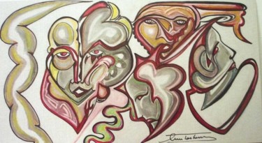 Painting titled "LE BACCANTI" by Michele Tortorelli, Original Artwork, Wax