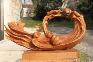 Скульптура под названием "Galatée" - Michel Ferre, Подлинное произведение искусства, Дерево