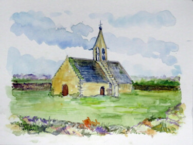 绘画 标题为“La petite chapelle…” 由Michel Hamelin, 原创艺术品, 水彩