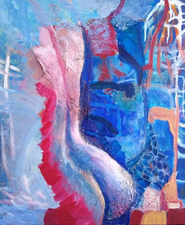 Painting titled "Rêve" by Michelle Dechaud, Original Artwork, Acrylic